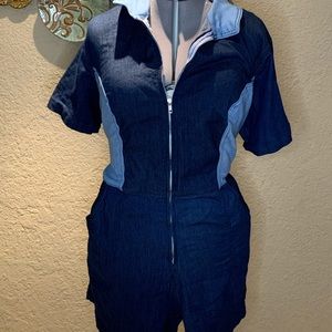 Plus size Ashley Stewart Denim Romper
